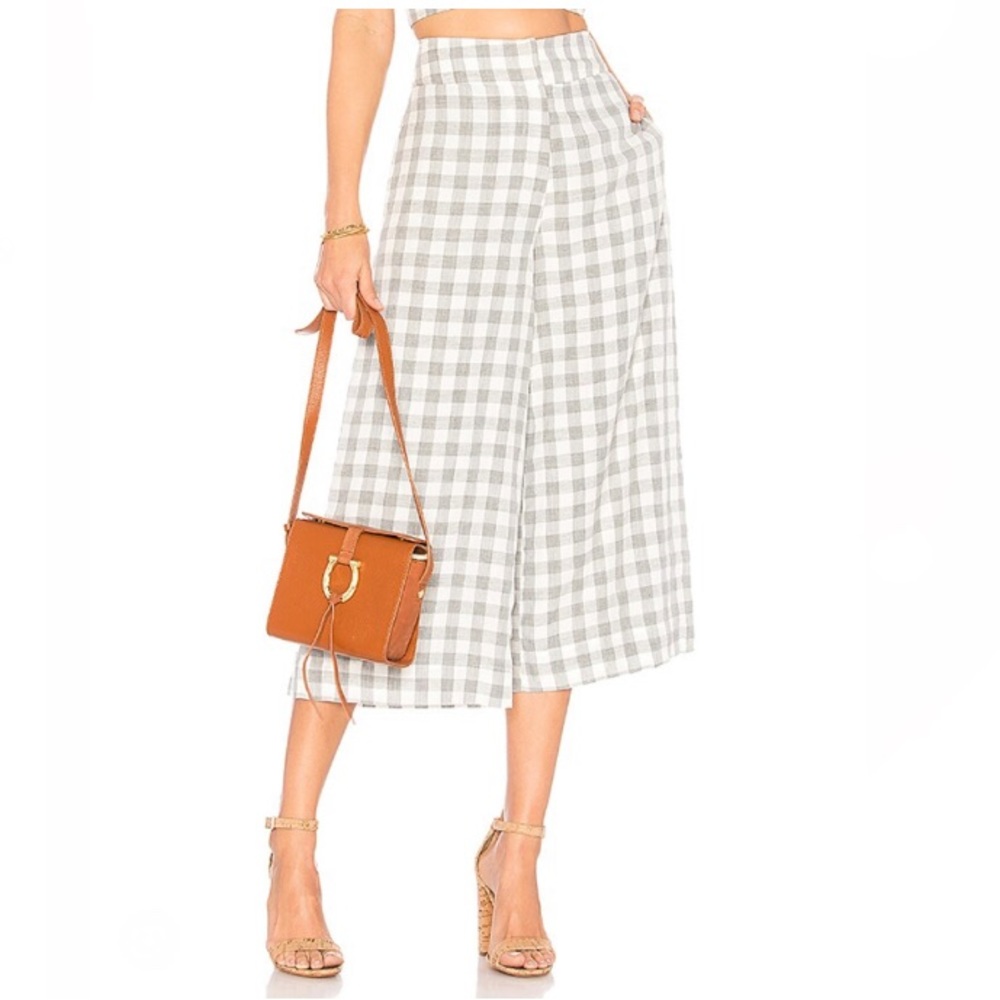 House of Harlow 1960 x REVOLVE Gray Plaid Cropped Pants Size S from REVOLVE